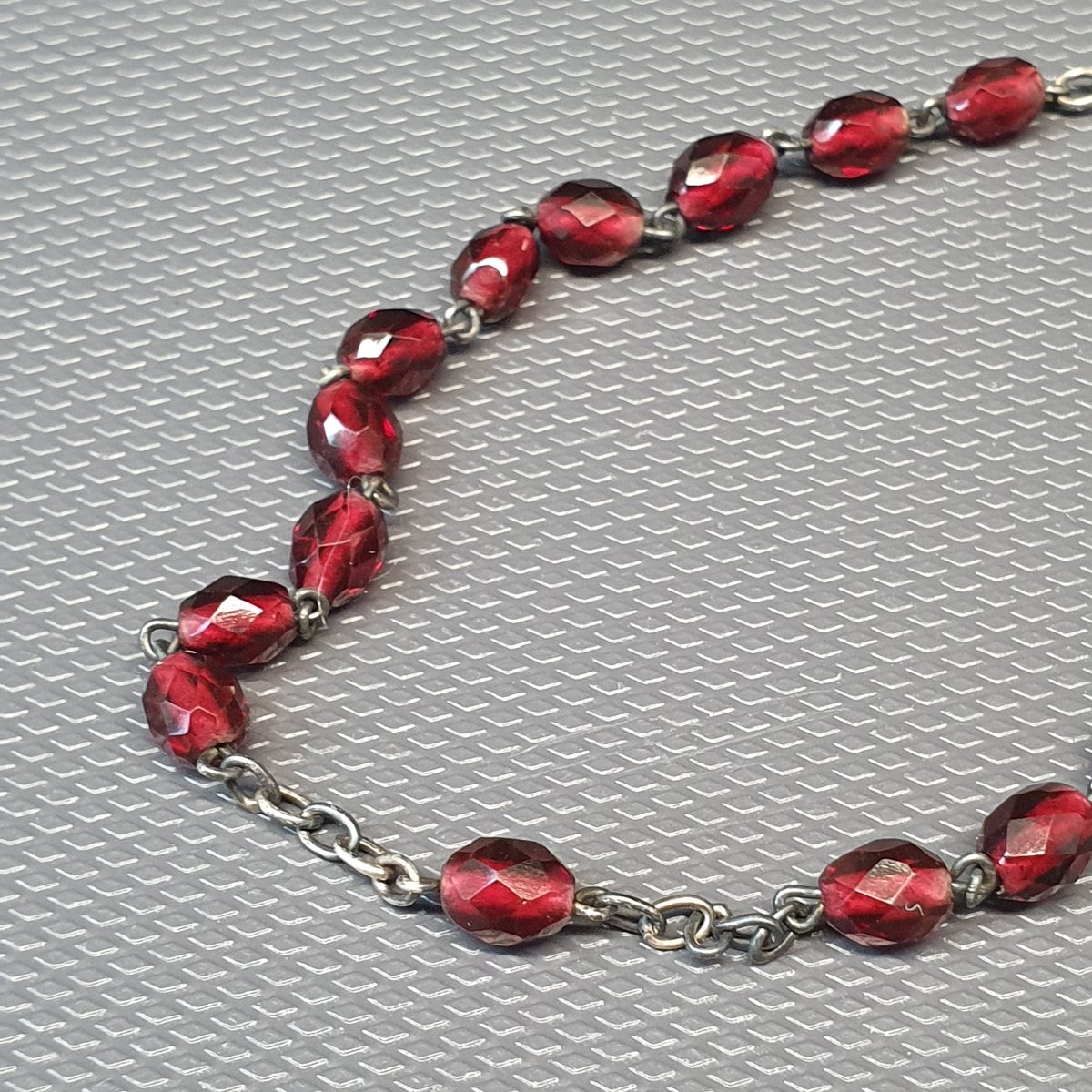Sterling Silver And Garnet Rosary-photo-1