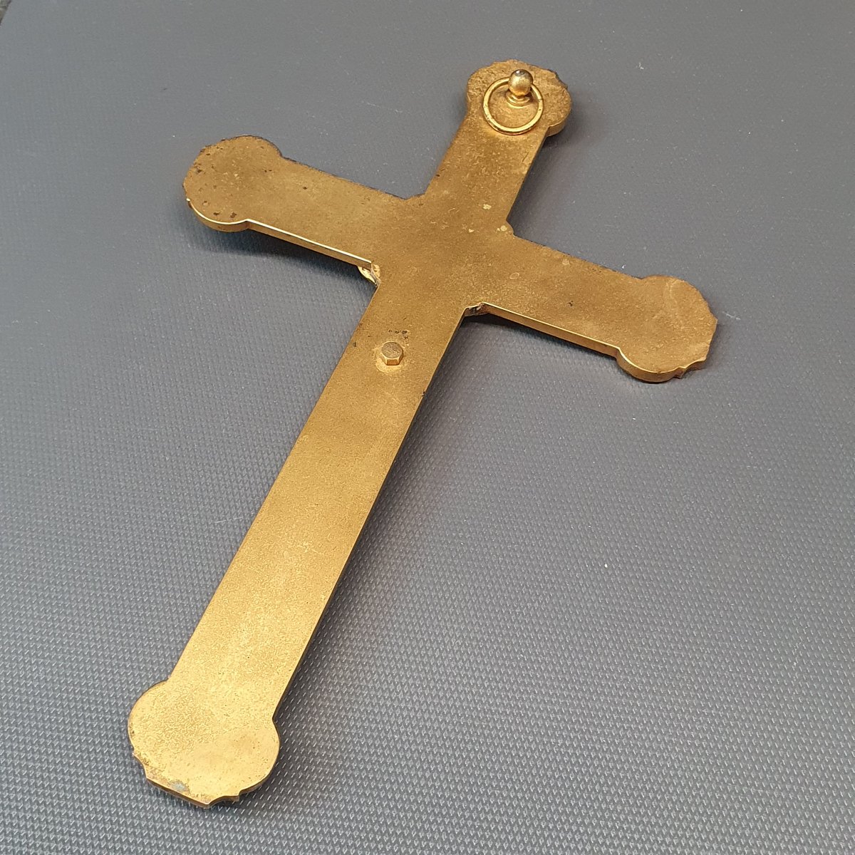 croix en bronze doré-photo-5