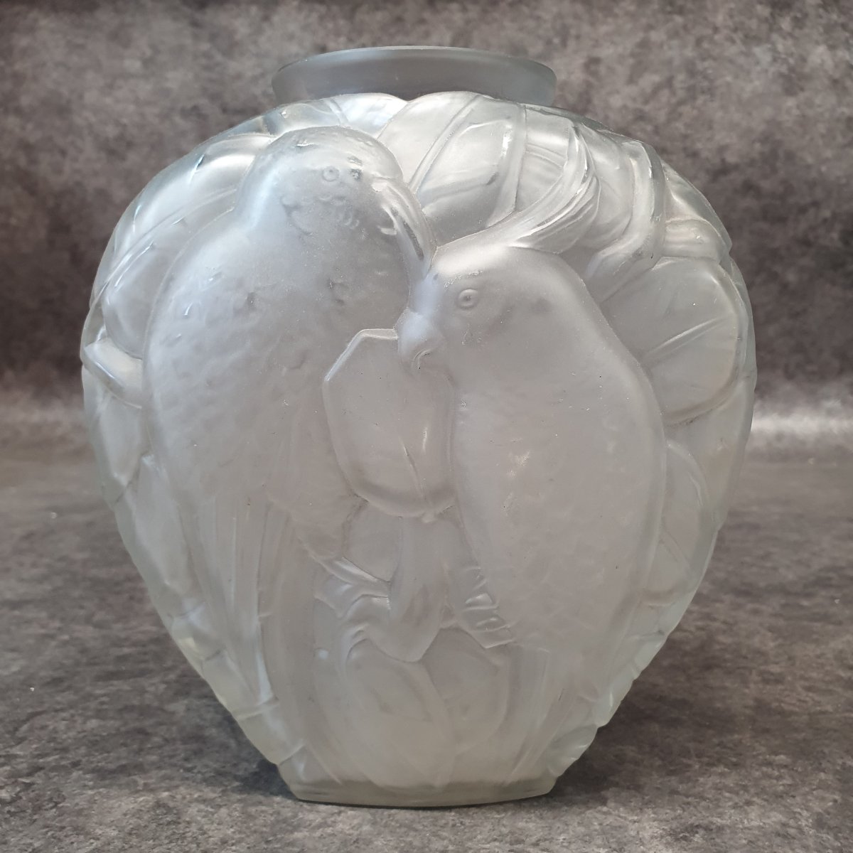Delatte Art Deco Parakeet Vase-photo-2