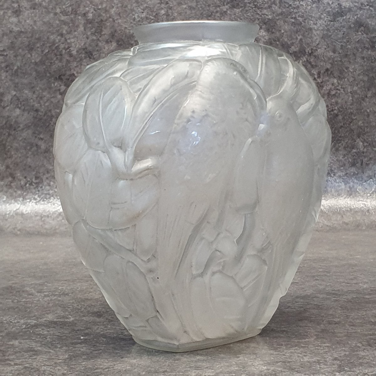 Delatte Art Deco Parakeet Vase-photo-3