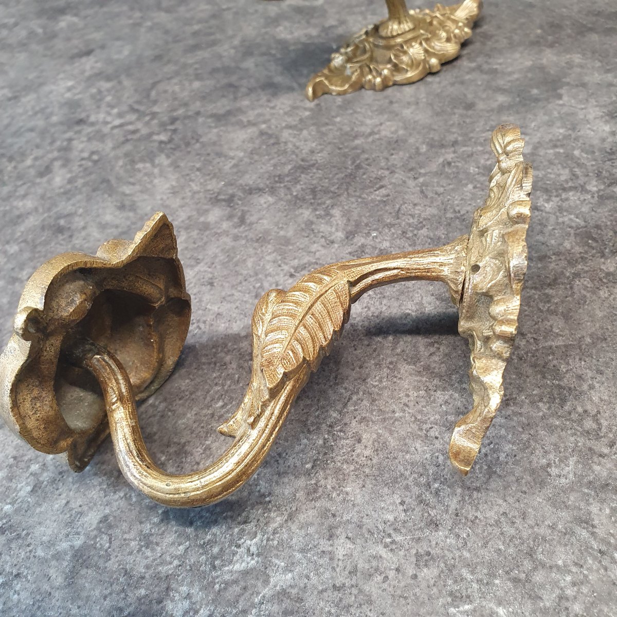 Pair Of Bronze Curtain Rods-photo-3