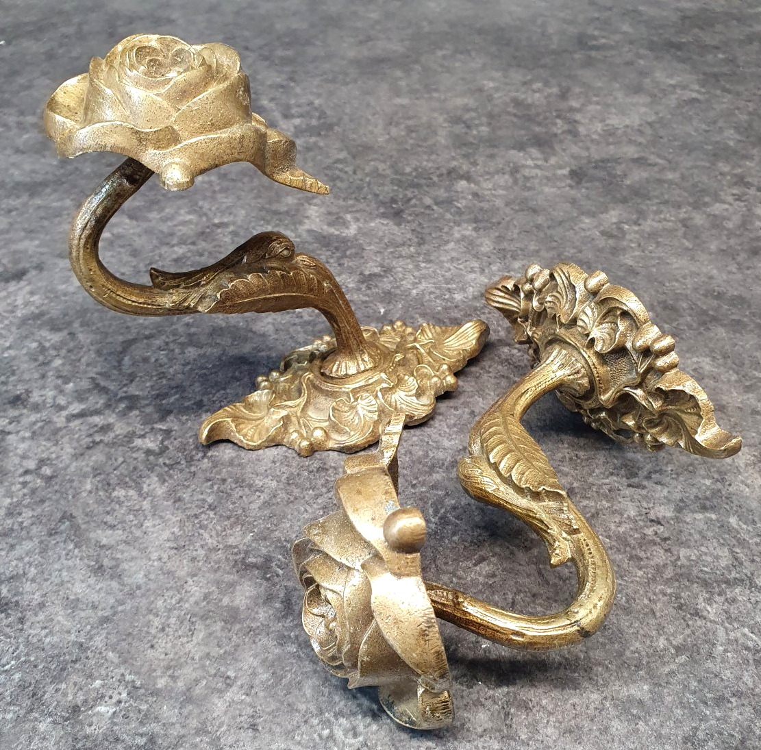 Pair Of Bronze Curtain Rods