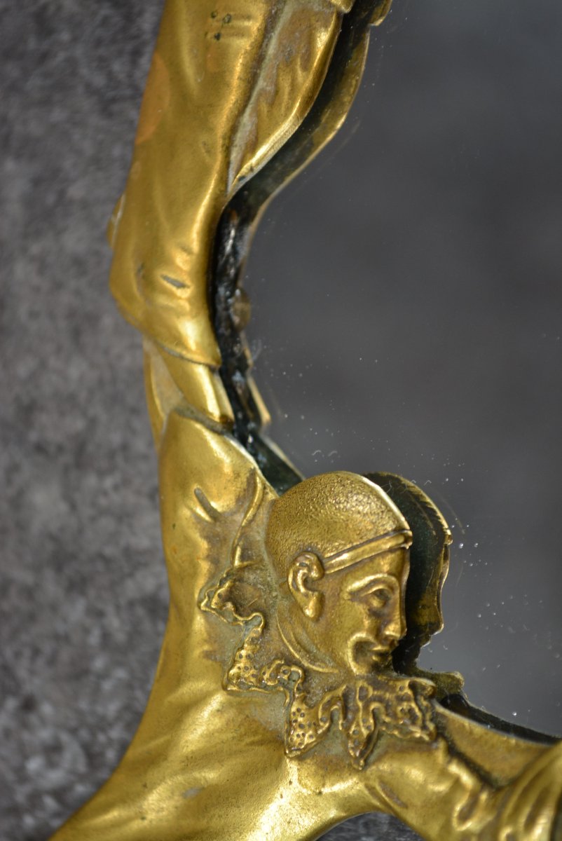 Face à Main Bronze à Décor De Pierrot-photo-3
