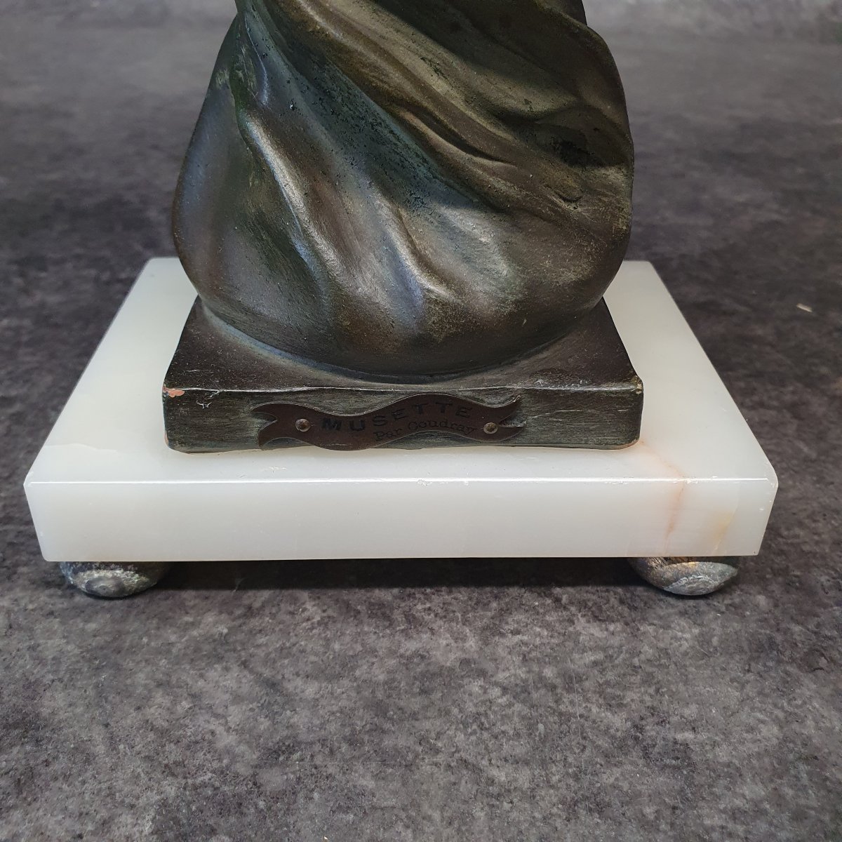 Art Nouveau Terracotta Bust Signed By Caudray-photo-5