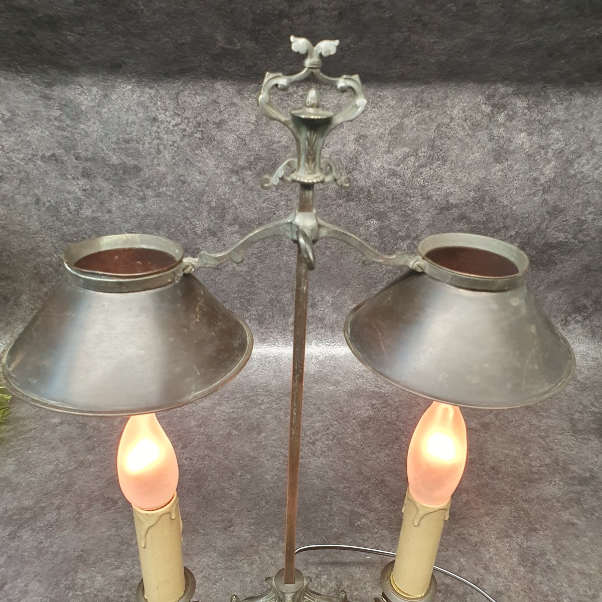 lampe double feu en bronze-photo-4