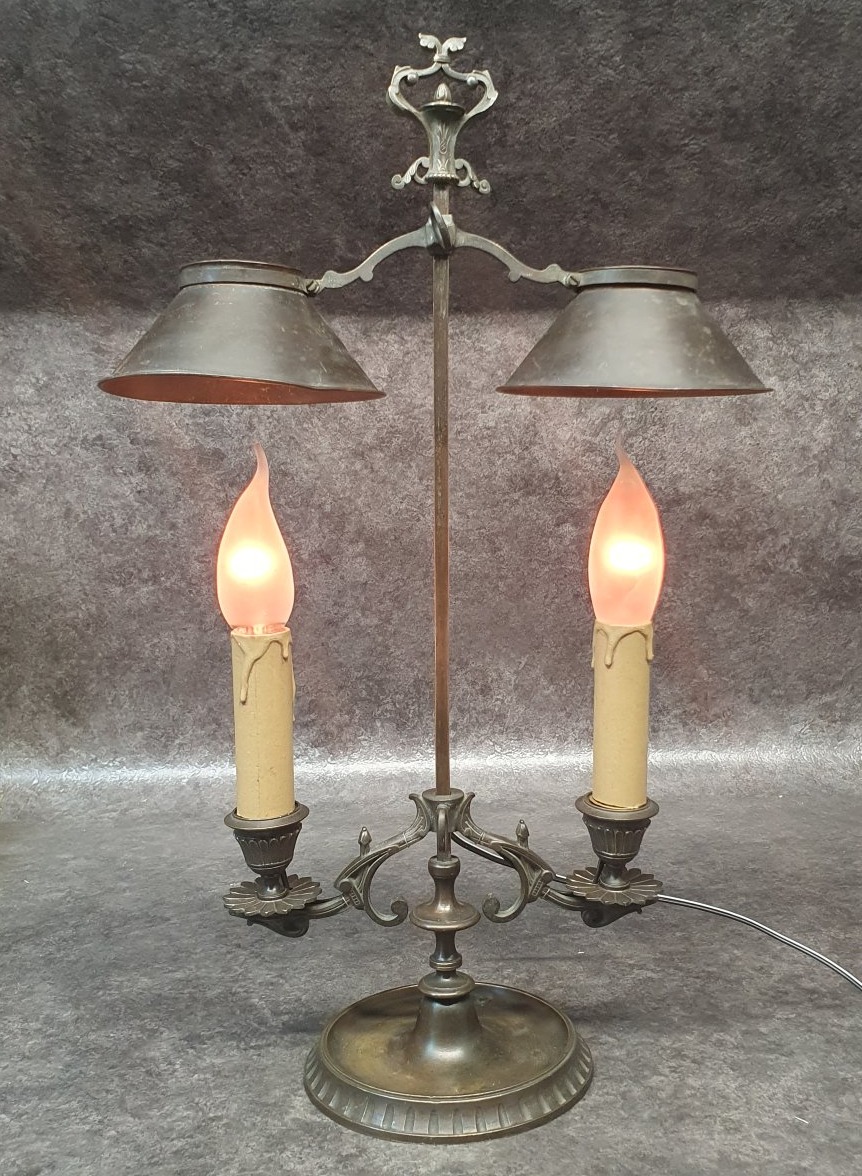 lampe double feu en bronze-photo-7