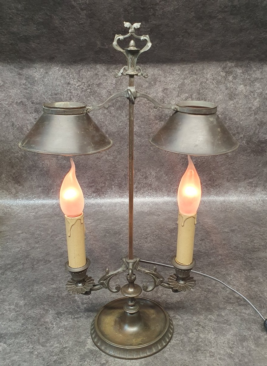 lampe double feu en bronze