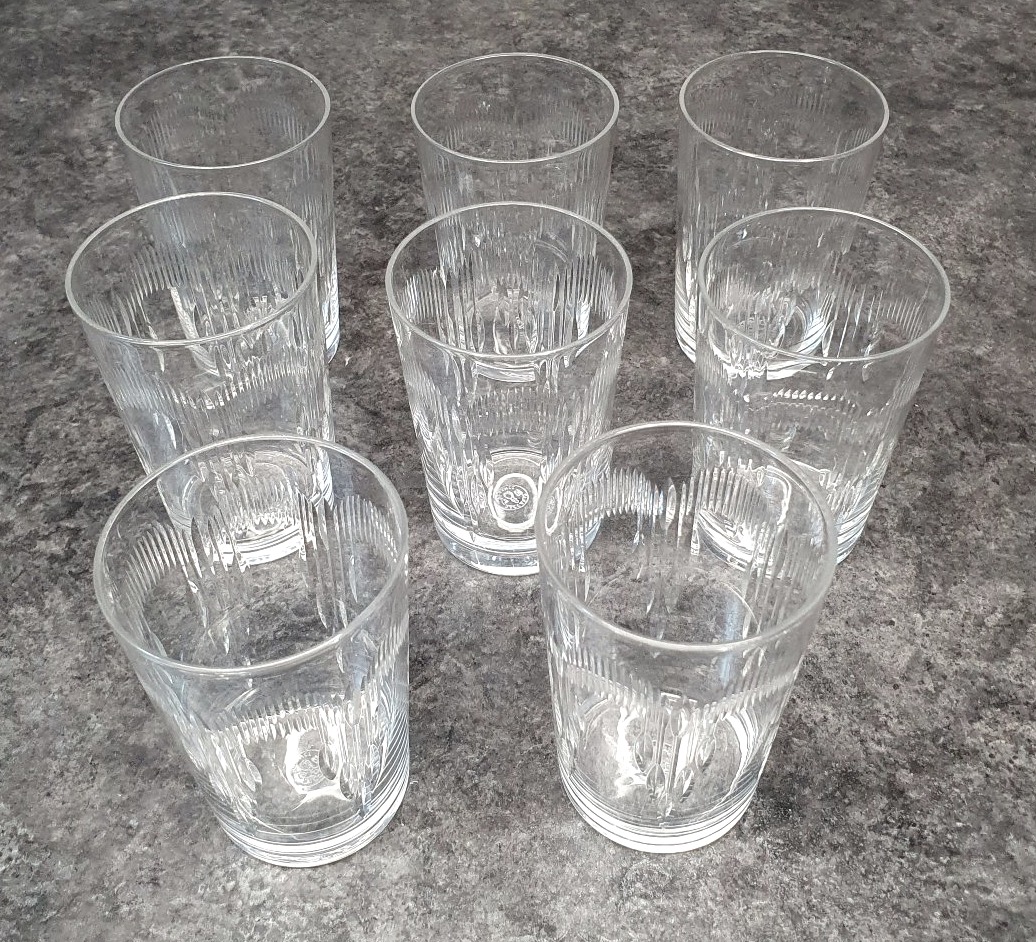8 verres en cristal de Baccarat