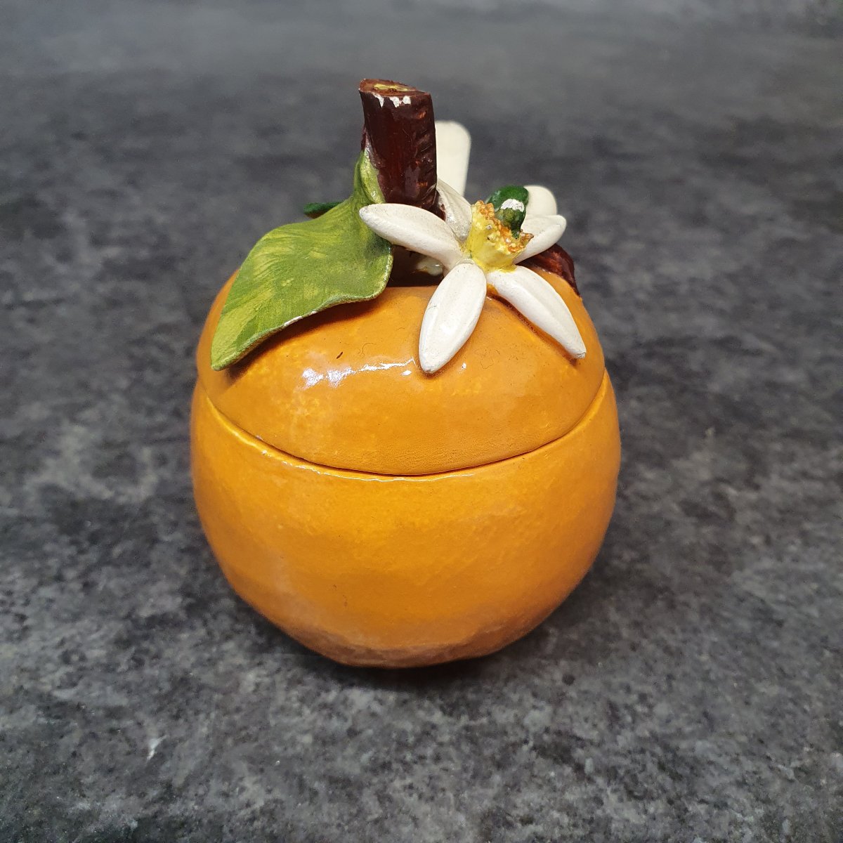 Mustard Jar Made Of Menton Slip -photo-4