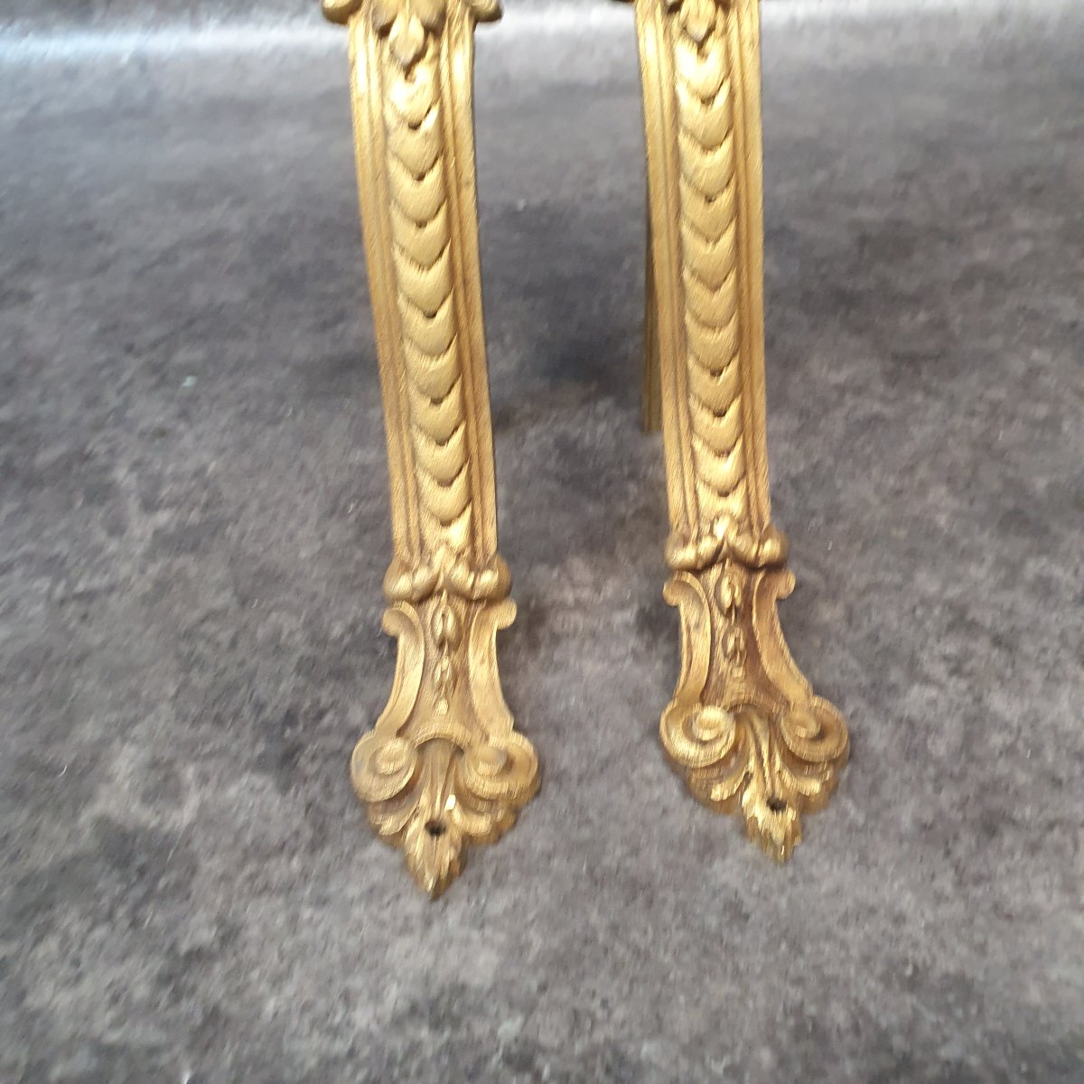 Pair Of Bronze Curtain Rod Brackets-photo-4
