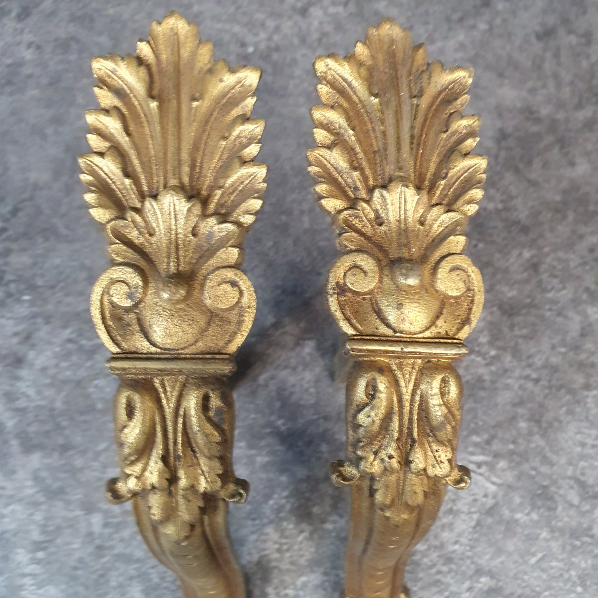 Pair Of Bronze Curtain Rod Brackets