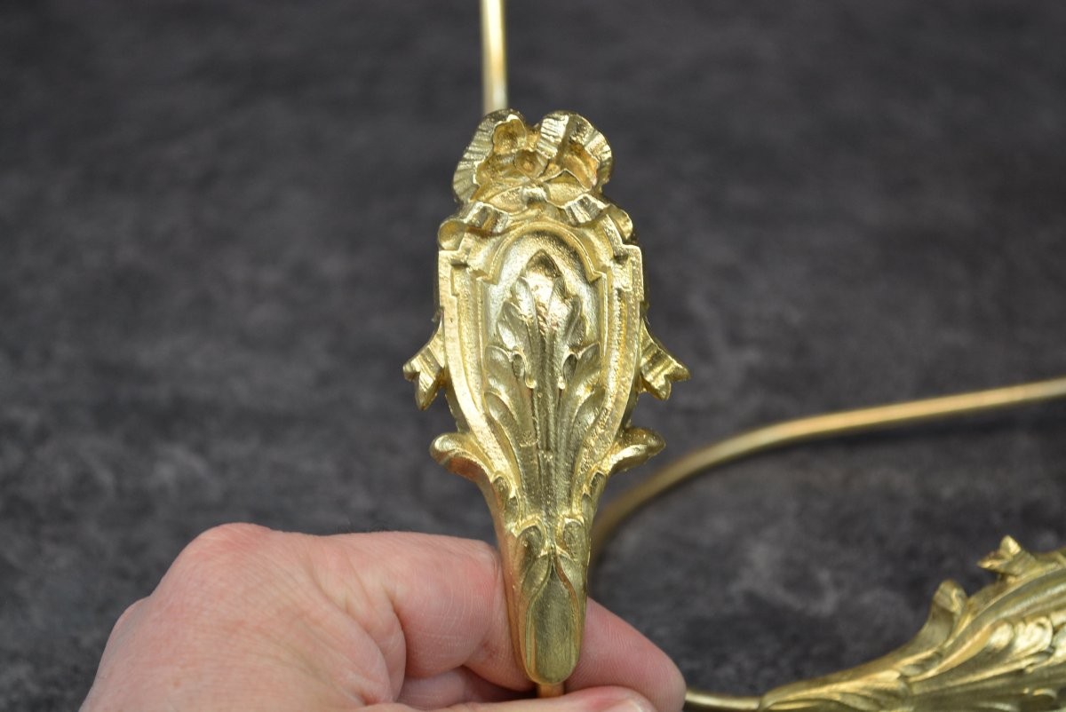 Paire d'Embrase En Bronze Doré Style Louis XVI-photo-2