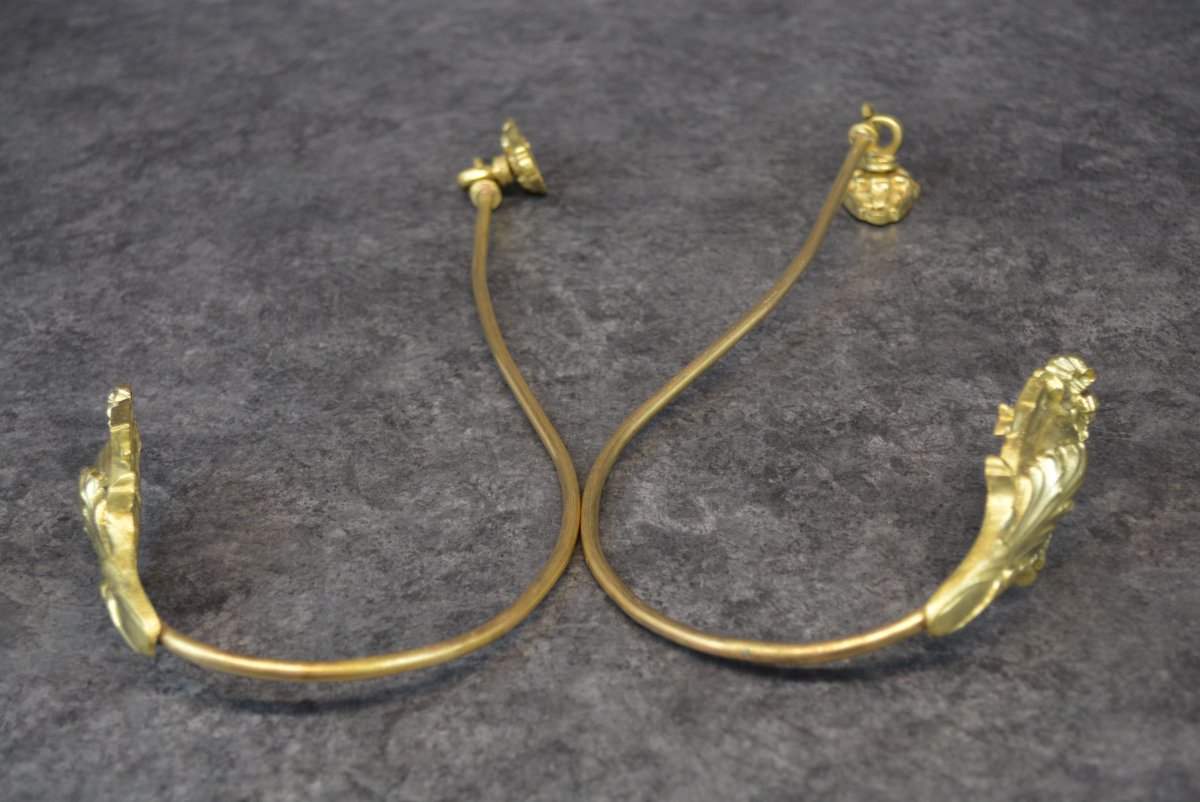 Paire d'Embrase En Bronze Doré Style Louis XVI-photo-4
