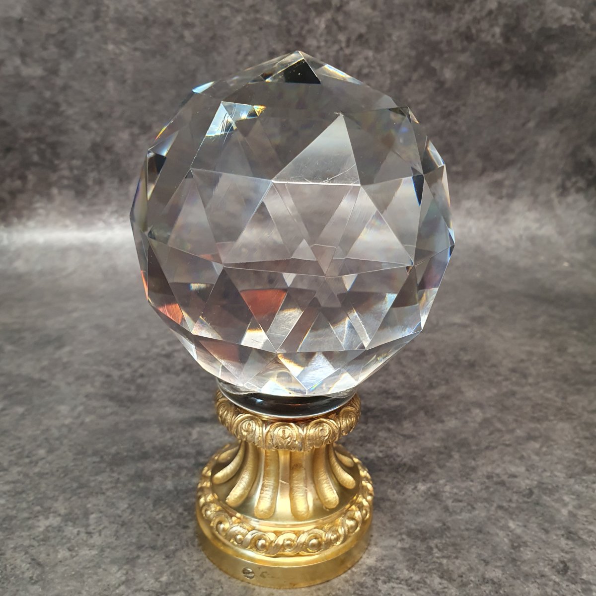 Crystal And Bronze Stair Ball-photo-2