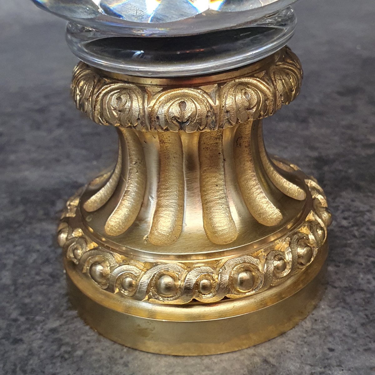 Crystal And Bronze Stair Ball-photo-3