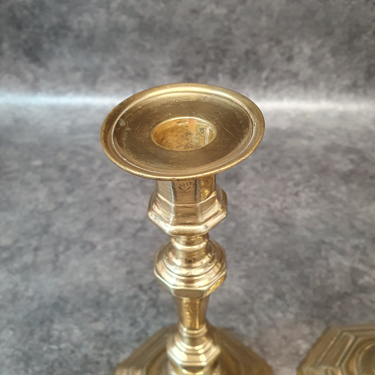 Pair Of 18th-century Gilded Bronze Candlesticks-photo-2