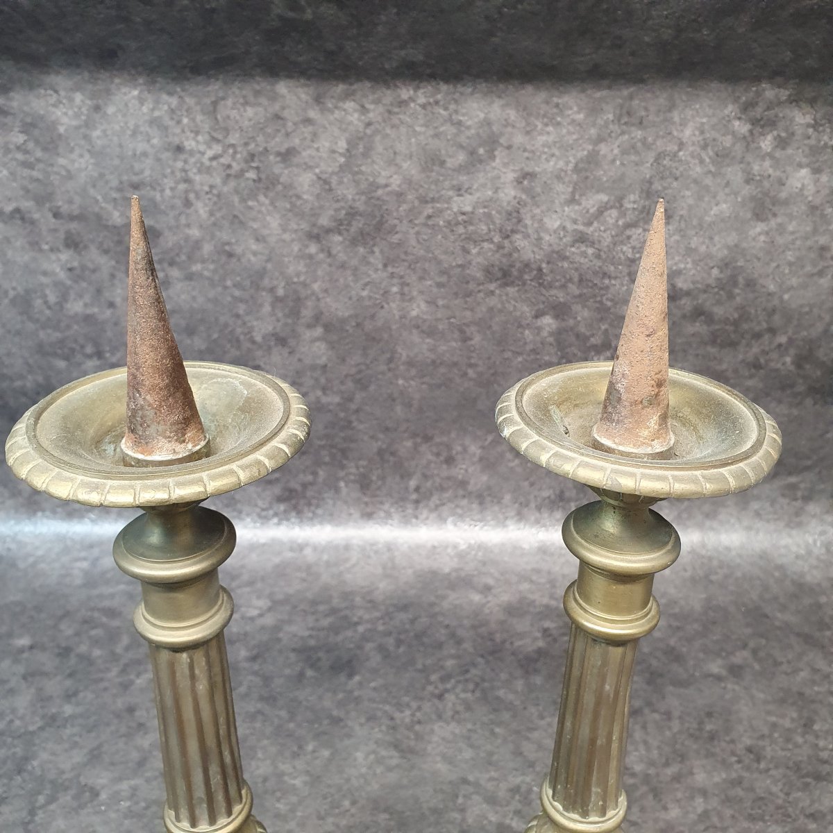 Pair Of 19th-century Religious Candleholders-photo-7
