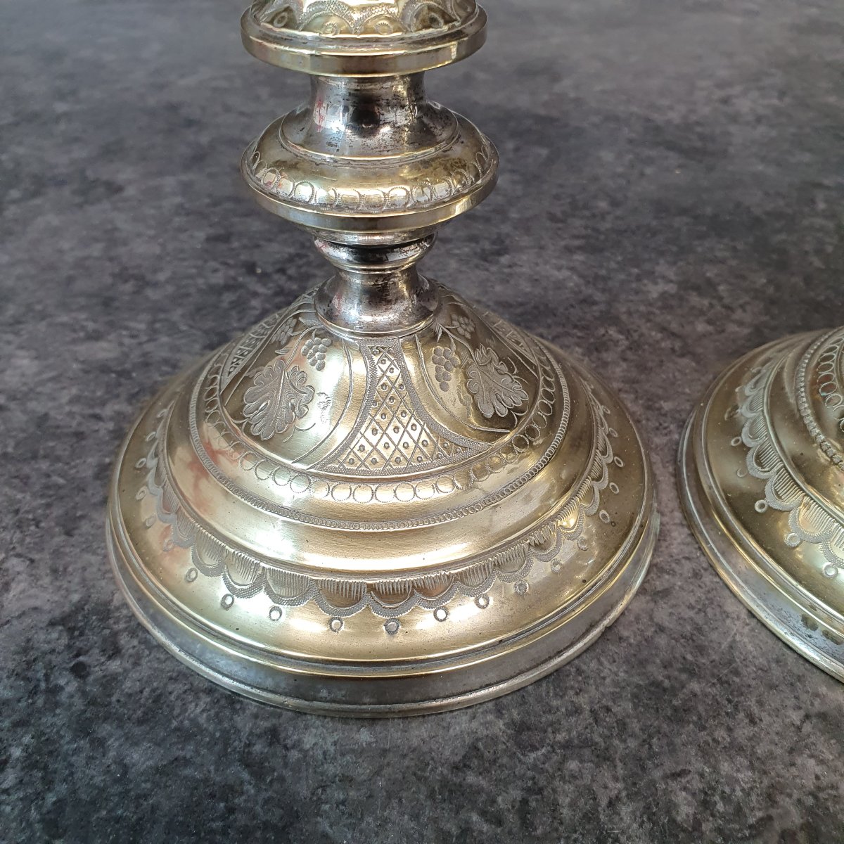 Paire De Bougeoir En Bronze-photo-3