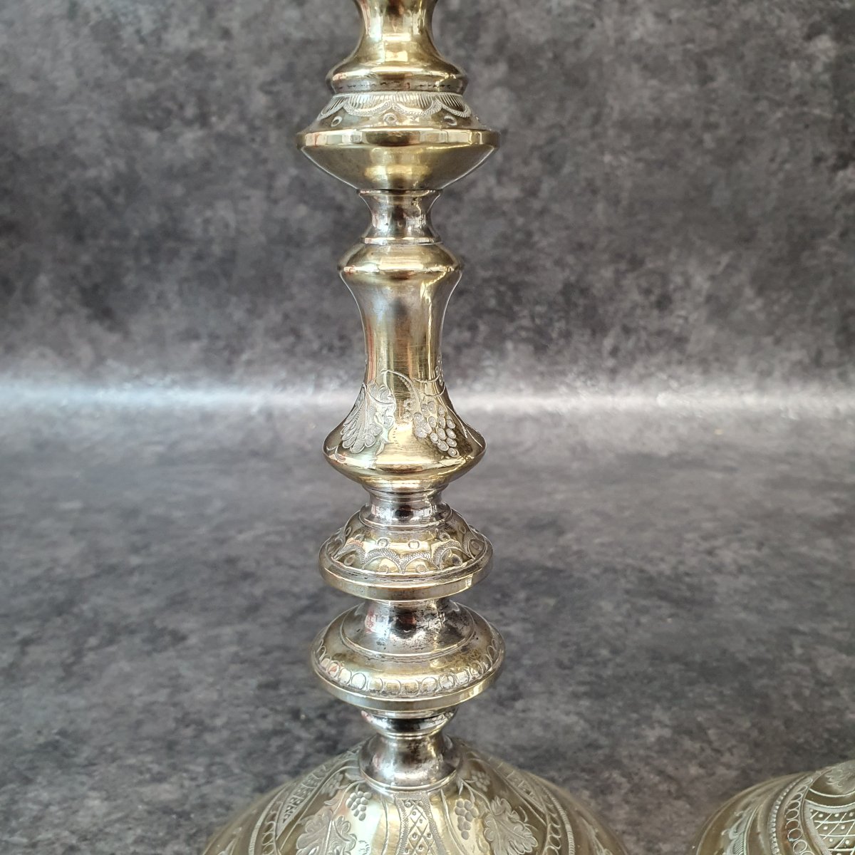 Paire De Bougeoir En Bronze-photo-4