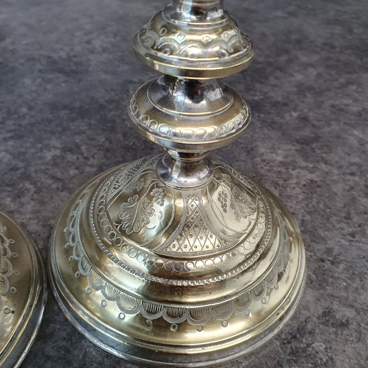 Paire De Bougeoir En Bronze-photo-5