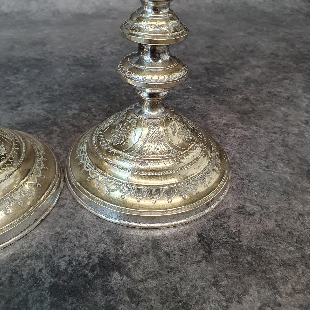 Paire De Bougeoir En Bronze-photo-6