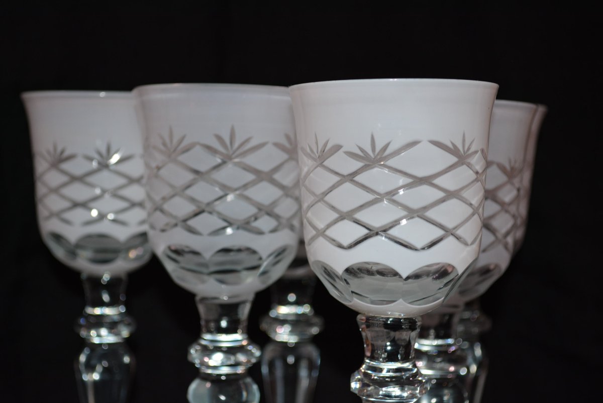 Set Of 6 Large Cut Wine Glasses-photo-4