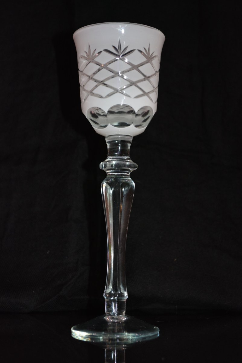 Set Of 6 Large Cut Wine Glasses-photo-4