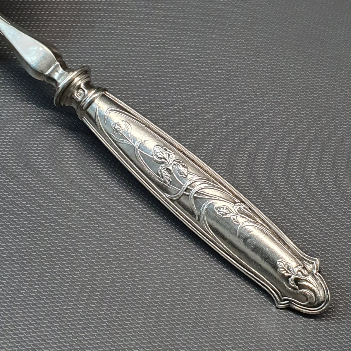 Cuillère à sauce en argent fourré art nouveau-photo-7