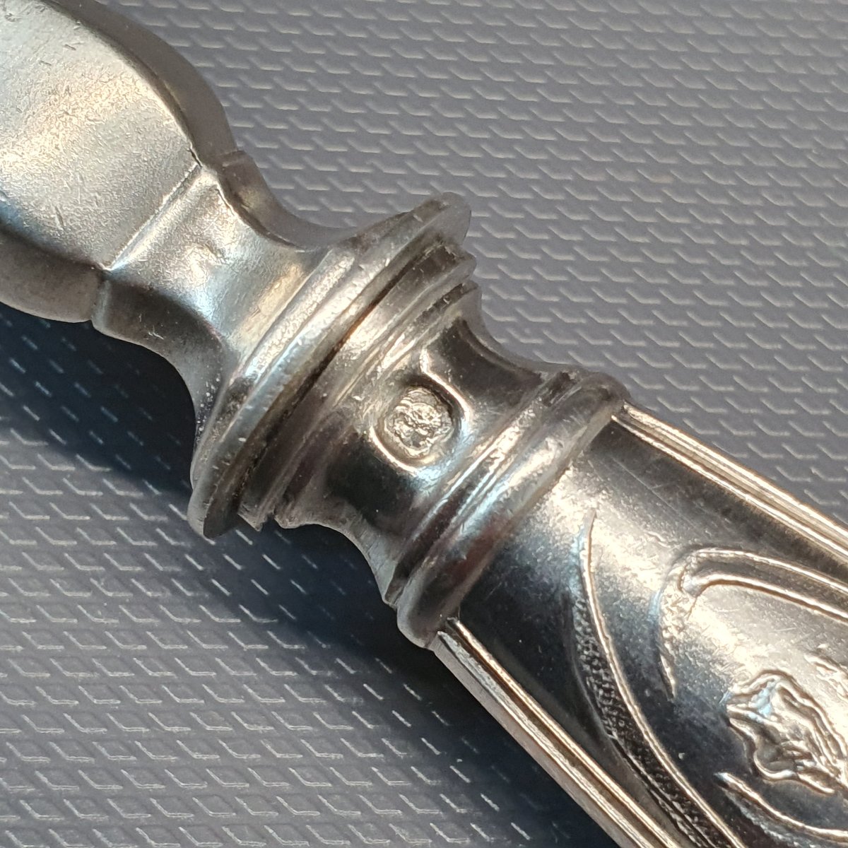Cuillère à sauce en argent fourré art nouveau-photo-8