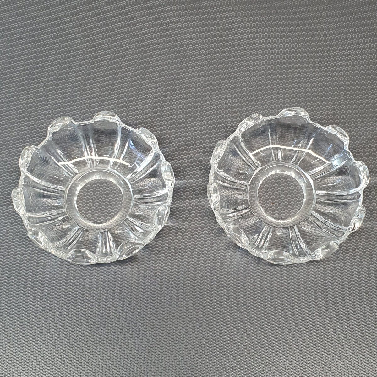 Pair Of Candle Holders For A Baccarat Crystal Candlestick-photo-2