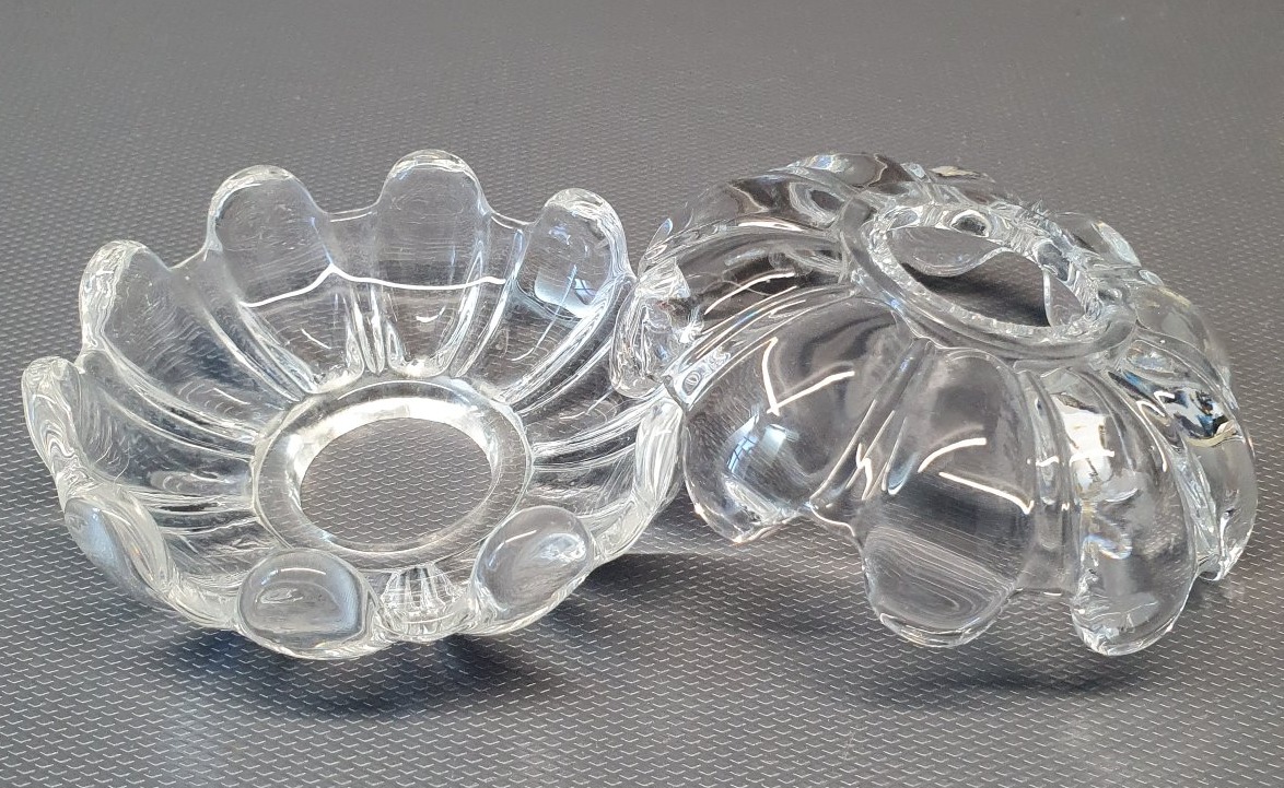 Pair Of Candle Holders For A Baccarat Crystal Candlestick