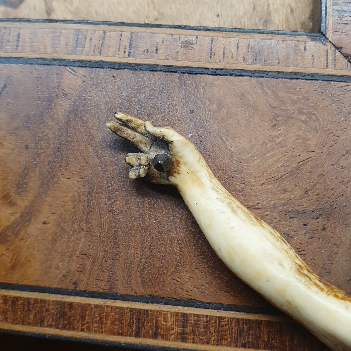 Christ On The Cross: Ivory And Elm Burl-photo-2