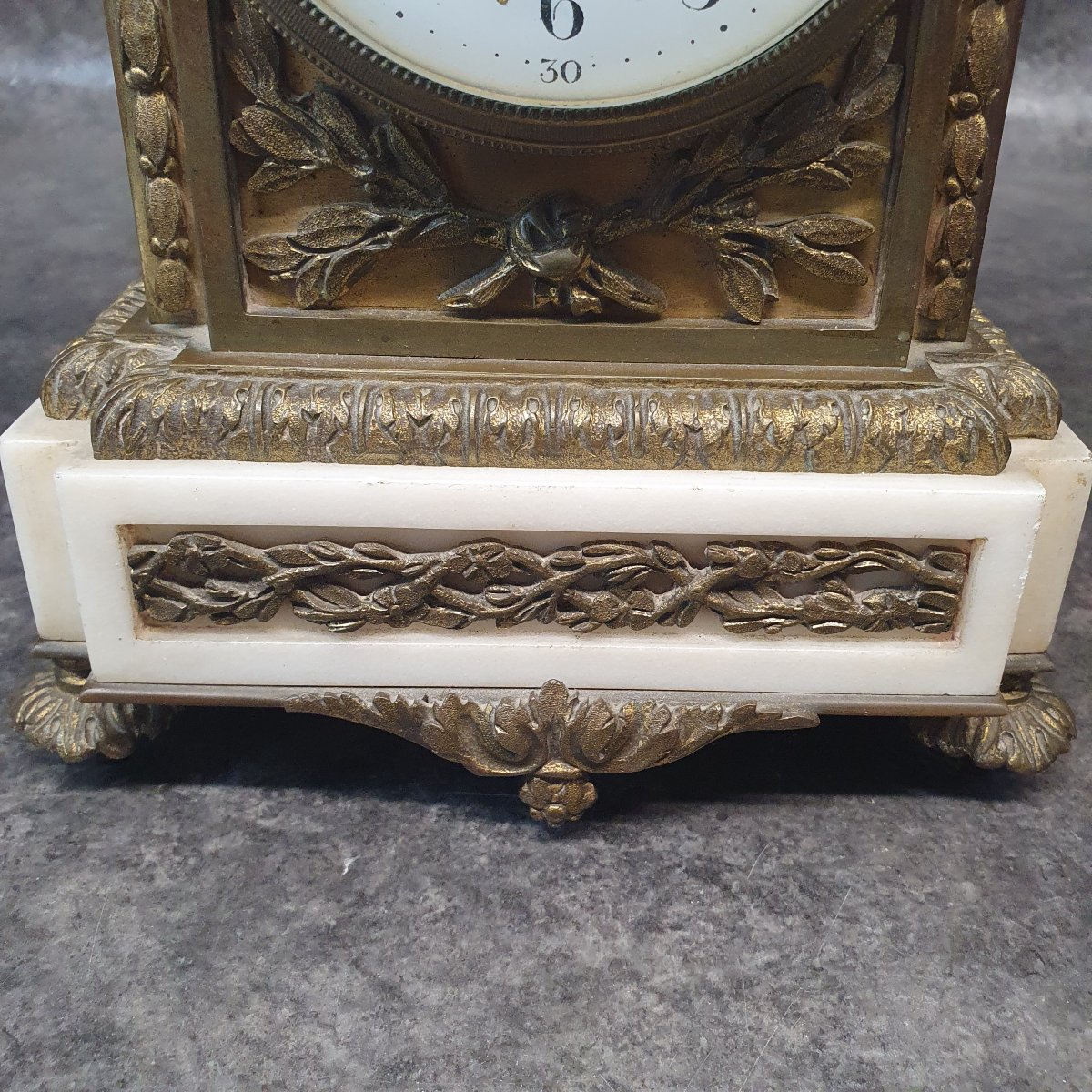 Louis XVI-style Bronze And Marble Clock-photo-6