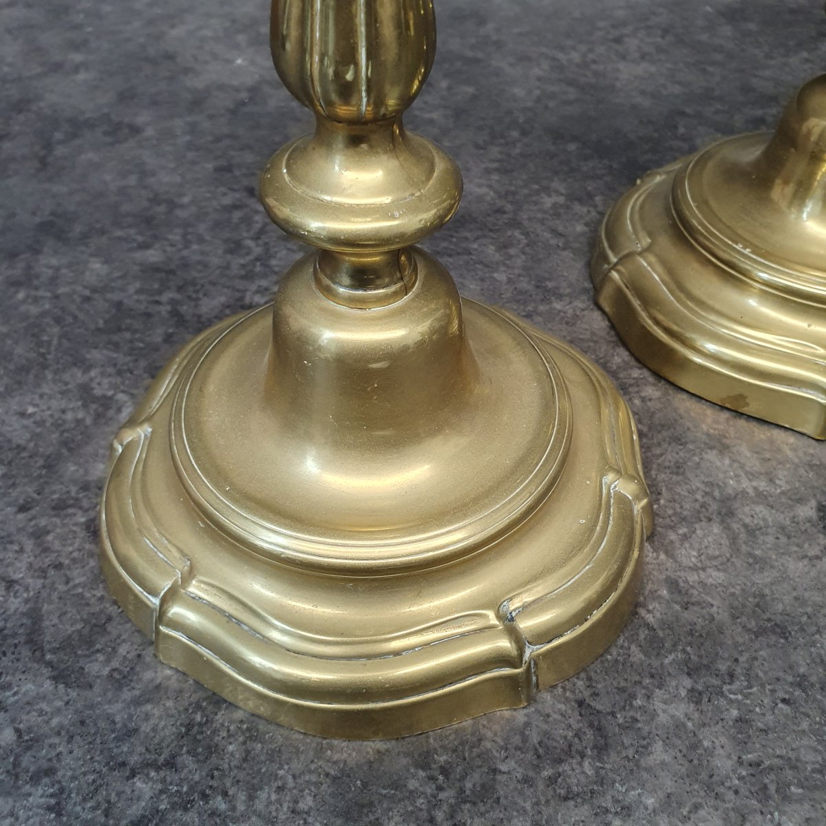 Pair Of Louis XV Bronze Candlesticks-photo-3