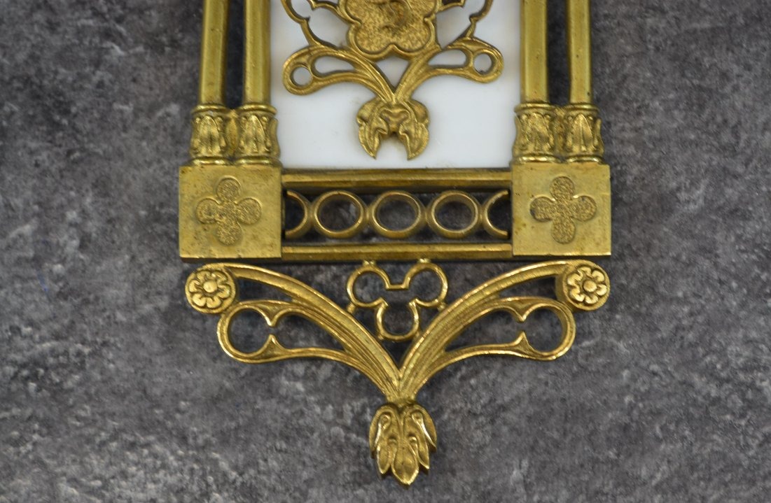 Semainier Gothique En Bronze Doré-photo-1