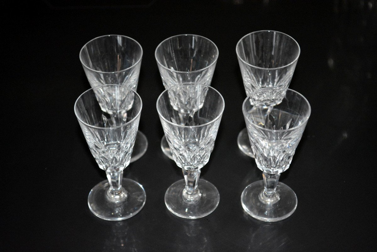 Lot De 6 Petits Verres En Cristal De Baccarat