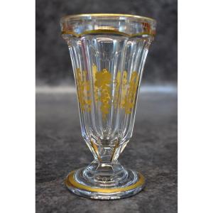 Baccarat Crystal Glass Gilded With Gold