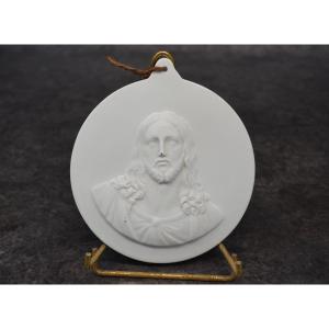 Plaque En Porcelaine - Christ