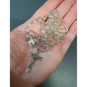 Rosary In Silver And Crystal