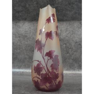 Large Legras Vase Ruby Series 