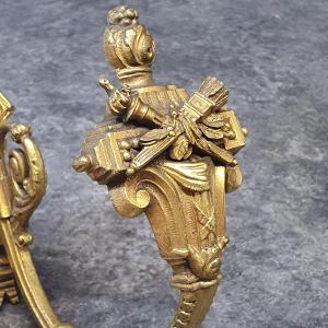 Paire d'embrase en bronze louis XVI