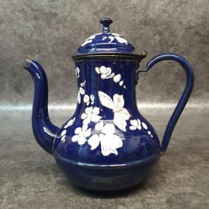cafetière émaillée bleu