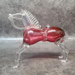 cheval en verre XIX ème 