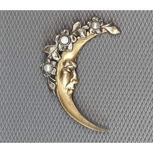 Broche Croissant De Lune