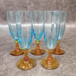 Lot de 5 flutes à champagne Georges Sand