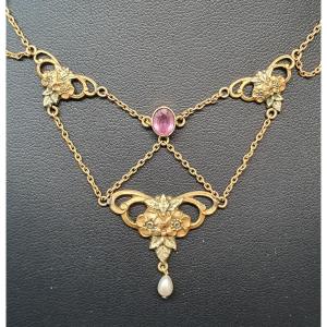 collier draperie art nouveau ORIA