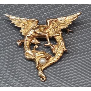 broche griffon / dragon 