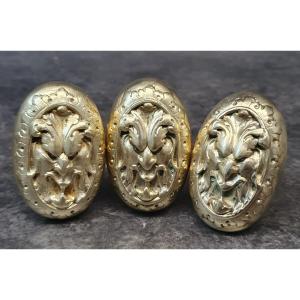 3 Solid Bronze Lion-head Door Handles