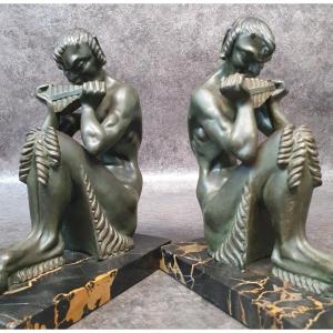 Paire de serre livre faune diable