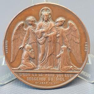 Médaille religieuse de Baptême à la confirmation 1873